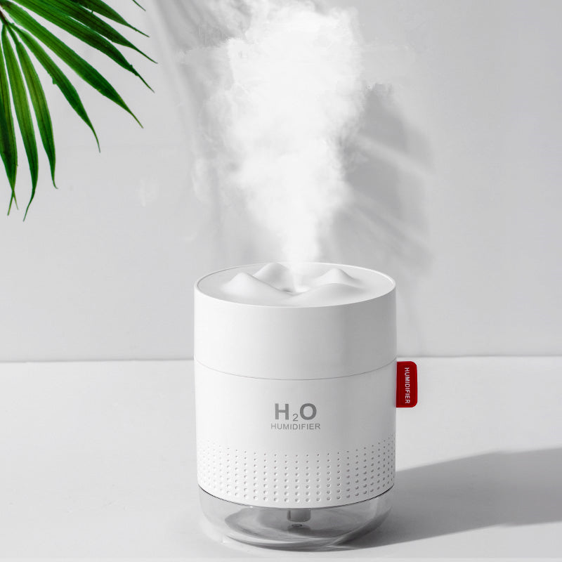 Umidificador Ultrassônico Portátil 500ML Snow Mountain H2O USB Difusor de Ar Aroma Com Lâmpada Noturna Romântica Umidificador Difusor
