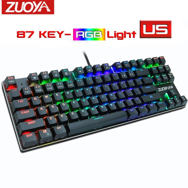 Teclado Mecânico para Jogos RGB Mix Retroiluminado com Fio