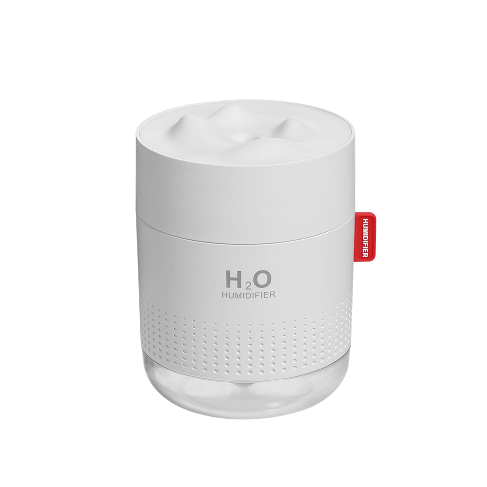 Umidificador Ultrassônico Portátil 500ML Snow Mountain H2O USB Difusor de Ar Aroma Com Lâmpada Noturna Romântica Umidificador Difusor