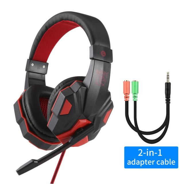 Fone de ouvido gamer com luz led com fio