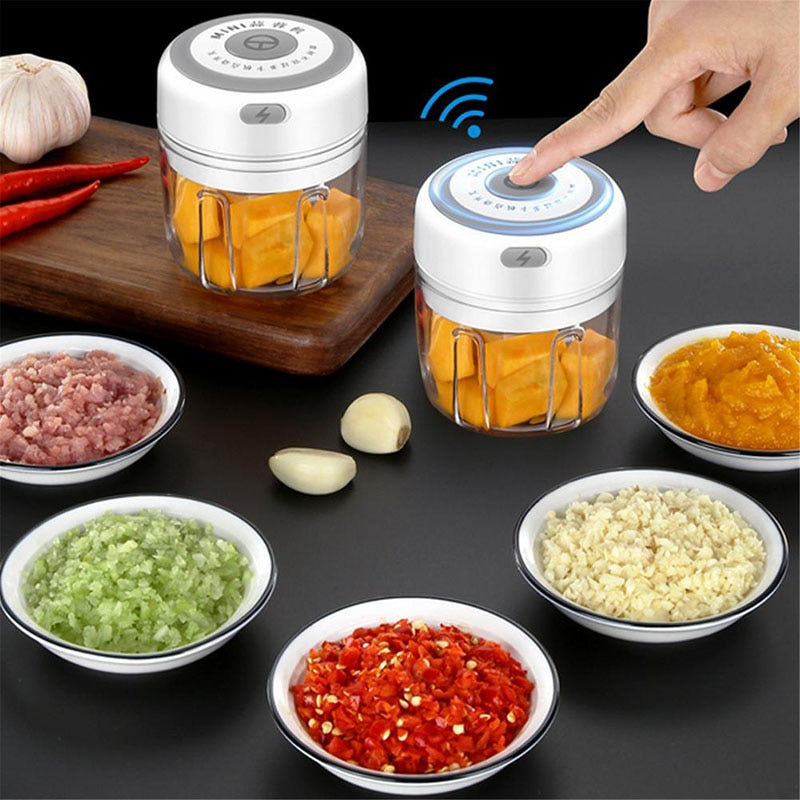 Espremedor de alho elétrico mini USB sem fio 100/250 ml