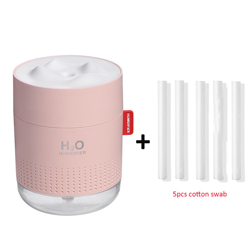 Umidificador Ultrassônico Portátil 500ML Snow Mountain H2O USB Difusor de Ar Aroma Com Lâmpada Noturna Romântica Umidificador Difusor