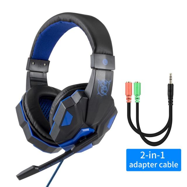 Fone de ouvido gamer com luz led com fio