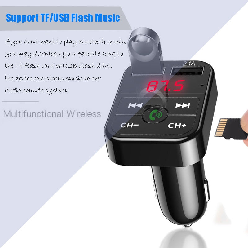 Car Bluetooth 5.0 FM Transmitter Wireless