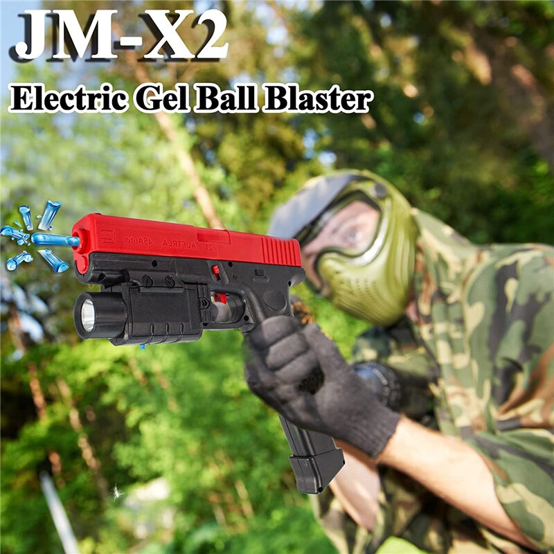 Electric gel gun for outdoor games