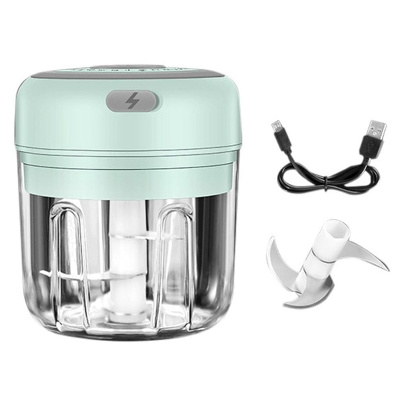 Espremedor de alho elétrico mini USB sem fio 100/250 ml