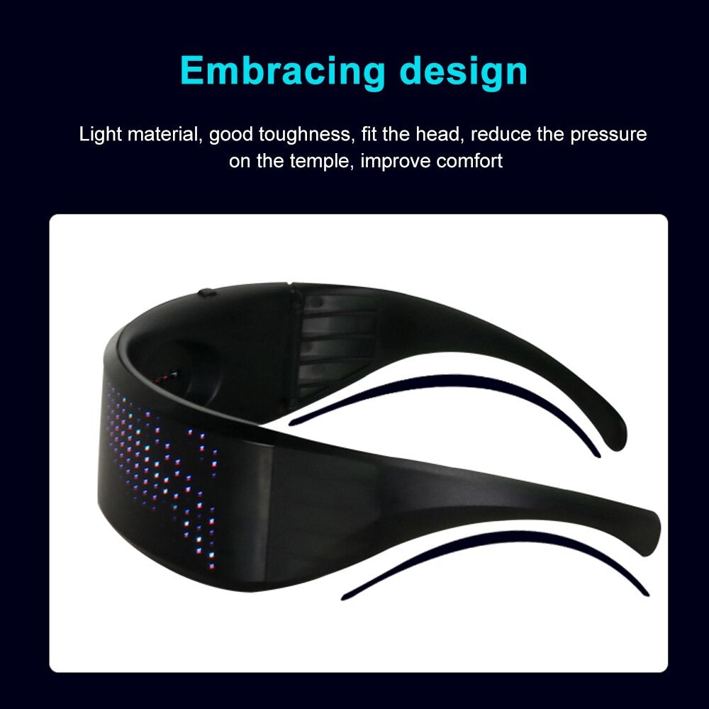 Óculos de LED brilhantes