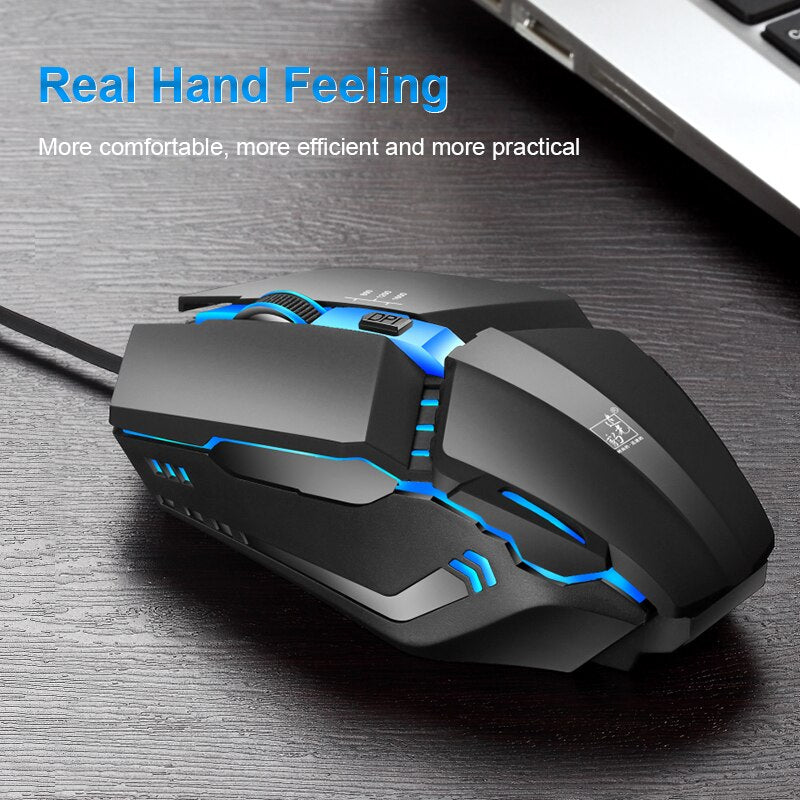 Mouse LED ergonômico