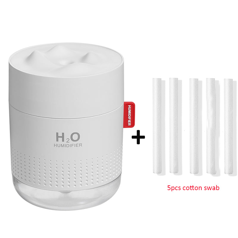 Umidificador Ultrassônico Portátil 500ML Snow Mountain H2O USB Difusor de Ar Aroma Com Lâmpada Noturna Romântica Umidificador Difusor
